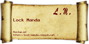 Lock Manda névjegykártya